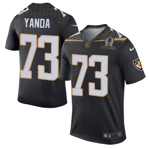 Men's Elite Marshal Yanda Nike Jersey Black - #73 Team Irvin 2016 Pro Bowl NFL Baltimore Ravens